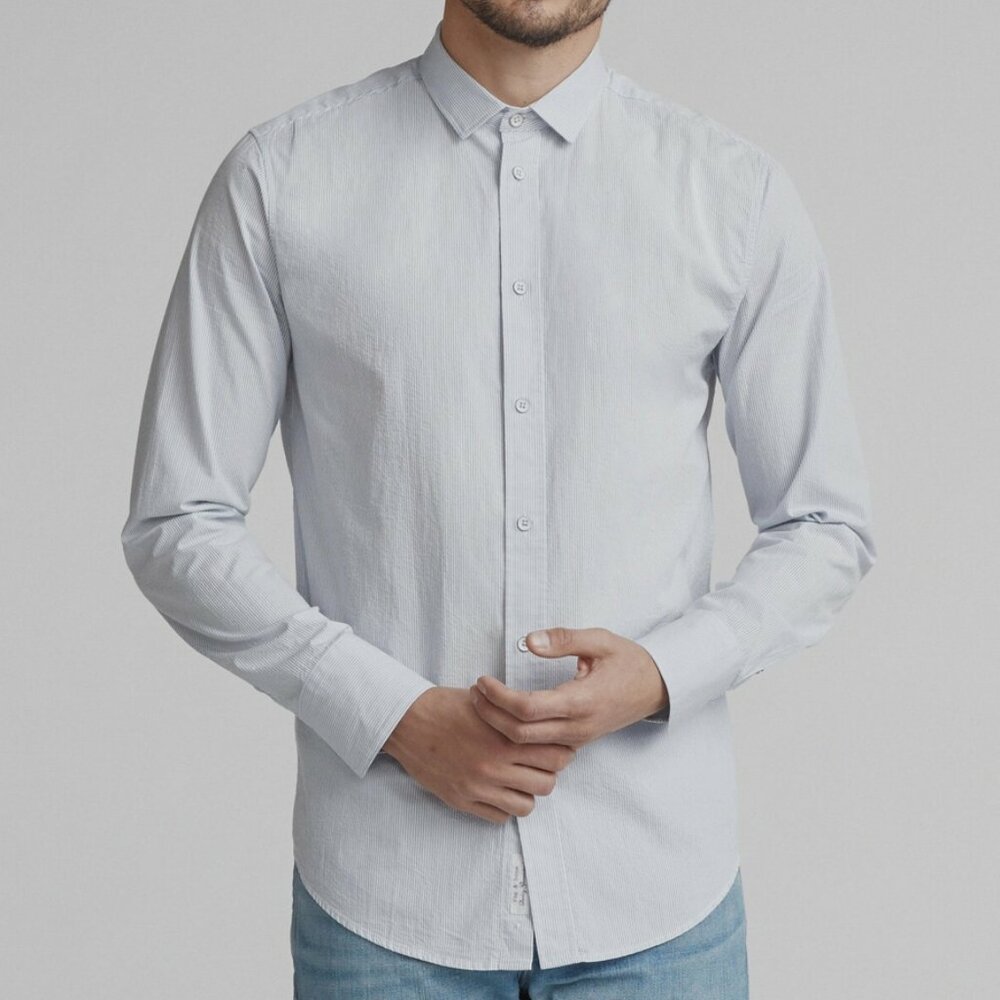 Rag & Bone Fit 1 Charles Shirt Slim Fit Pale Blue White Pinstripe